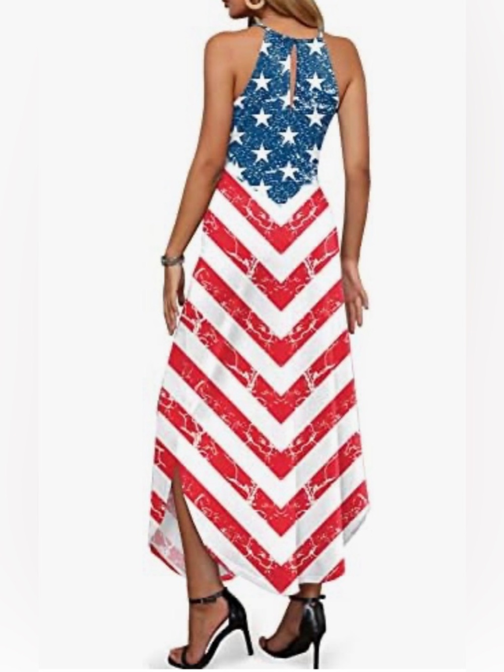 Sleeveless American Flag, NWOT, Maxi Dress, size XXL